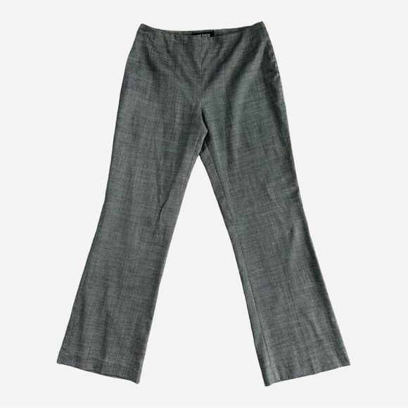 Women Dress Pants ANNE KLEIN Grey High Waisted Flat Front Wide Leg Sailor Pants - Picture 1 of 5